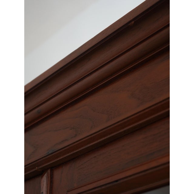 Victorian Restored Walnut 2 Door Bookcase Cabinet For Sale - Image 15 of 18