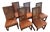 1970's Bernhardt Mid-Century Modern Oak & Cane High Back Dining Chairs - Set of 6 For Sale