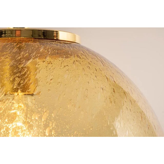 Yellow Murano Ball Pendant Light by Doria, Germany, 1970s For Sale - Image 8 of 14