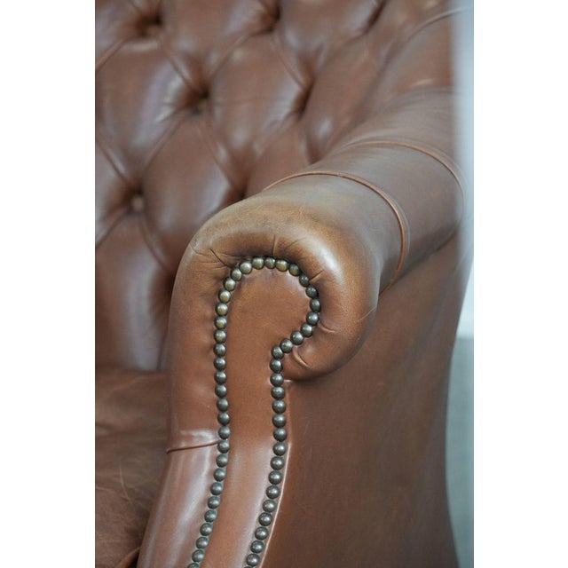 Chesterfield Club Chairs in Cowhide Leather, Set of 2 For Sale - Image 12 of 18