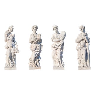 Italian Artist, Four Seasons Statues, Marble, Set of 4 For Sale