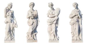 Italian Artist, Four Seasons Statues, Marble, Set of 4