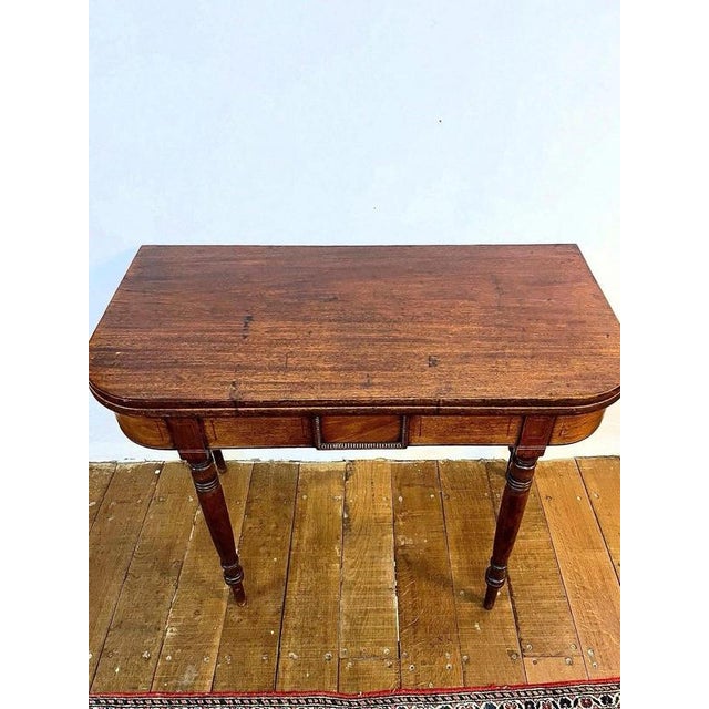 Antique George III Mahogany Fold-Top Tea Table, 1800 For Sale - Image 6 of 10