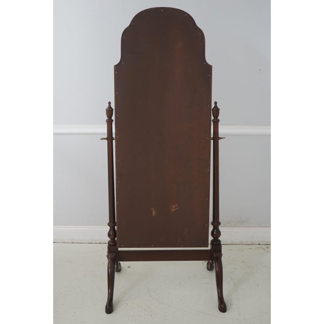 Brown Ethan Allen Georgian Court Cherry Cheval Dressing Mirror For Sale - Image 8 of 12