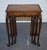 Burr Walnut Nest of Three Tables with Carved Claw & Ball Feet, Set of 3 For Sale - Image 9 of 15