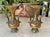 Mid 20th Century Small Italian Neoclassical Brass Urn Vase Pair For Sale - Image 5 of 5