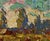 Textile Oil Painting Haystacks in the Field Oleksiy Ivanyuk For Sale - Image 7 of 8