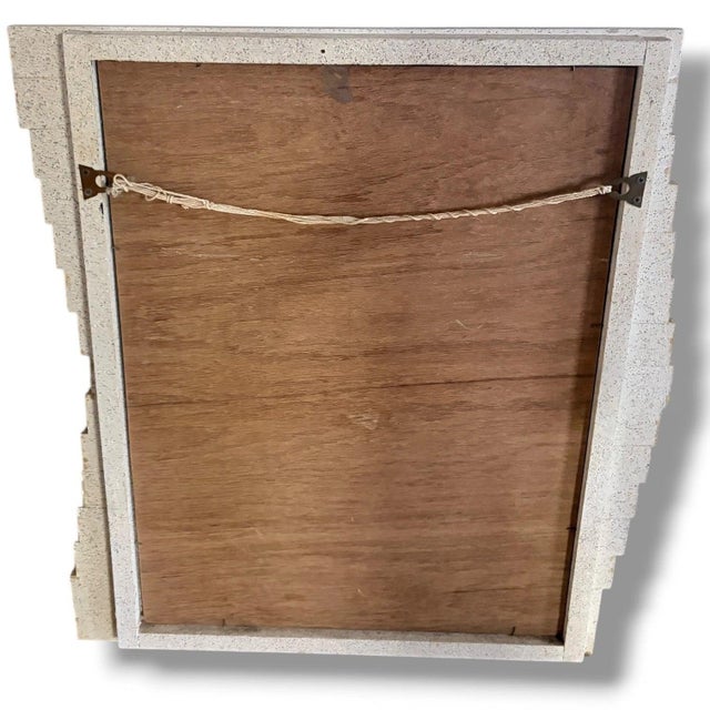 Black Vintage Textured Wall Mirror For Sale - Image 8 of 9