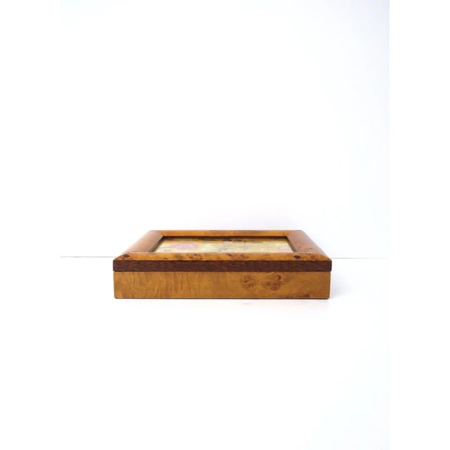 Burl Wood Jewelry Box & Picture Frame For Sale - Image 10 of 12
