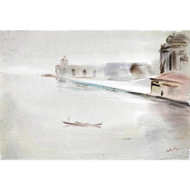 Watercolor on heavy paper realized by Carlo Ravagnan in 1980. Hand signed lower right. Dated on rear. Excellent condition....