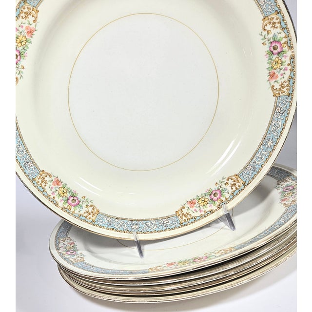 Mid 20th Century French Country Dinner Plates- Set of Six For Sale - Image 5 of 12