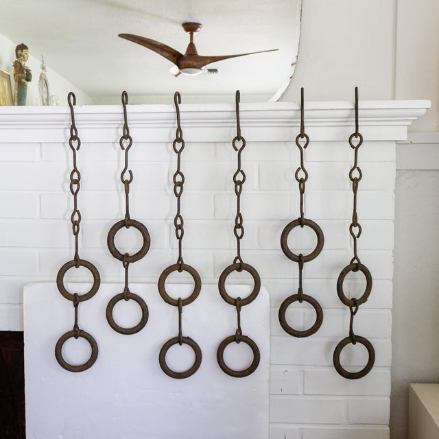 Rustic 19th Century Sculptural Farmers Chains Set of Six For Sale - Image 10 of 10