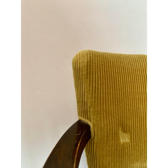 A Pair of Stained Velvet Armchairs Attributed to Fritz Hansen 1930s For Sale - Image 11 of 12