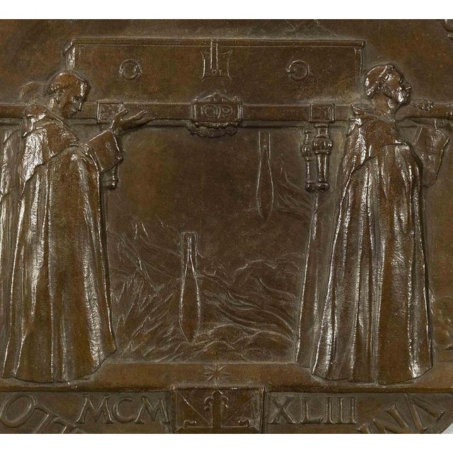 Bronze Medal realized to commemorate the transfer of the relics of Saint Dominic in 1943 for their protection during...