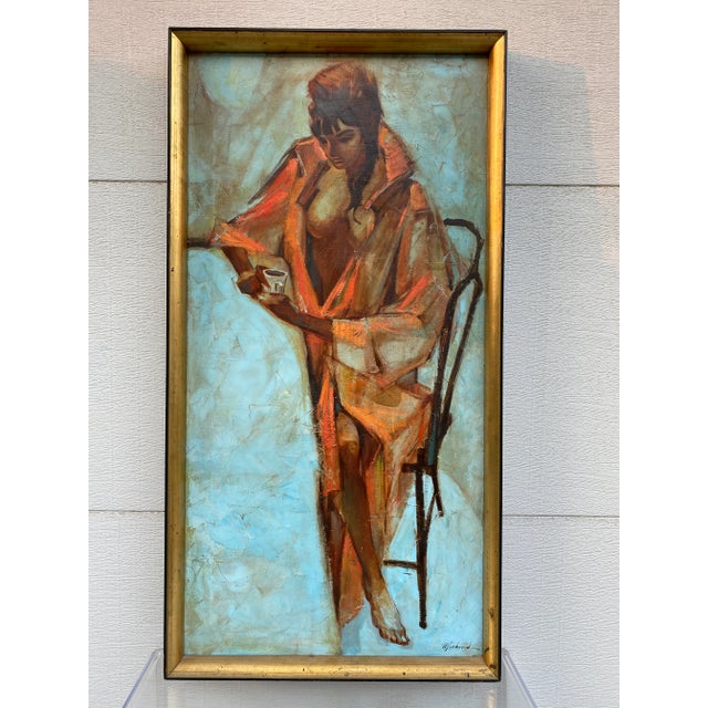 Framed Oil on Canvas of Woman by George Michaud For Sale In San Francisco - Image 6 of 13