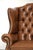 Chesterfield Cowhide Wing Armchair In Light Brown For Sale - Image 6 of 13