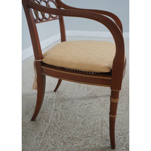 Pair Baker Regency Historic Charleston Open Armchairs For Sale In Philadelphia - Image 6 of 18