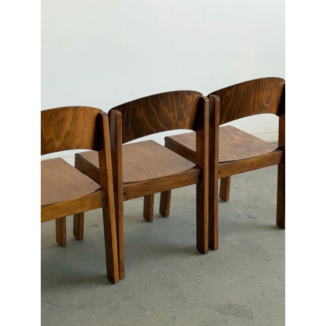 1970s German Plywood Dining Chairs- Set of Four For Sale - Image 17 of 18
