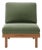 Rishon Dark Teak Outdoor Lounge Chair – Classic Cushion Edition in Sunbrella Canvas Fern For Sale
