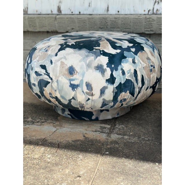 Vintage Ottomans, Reupholstered For Sale - Image 4 of 8