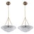 1930s Pair of Art Deco Bowl Chandeliers With Floral Motifs For Sale - Image 10 of 10