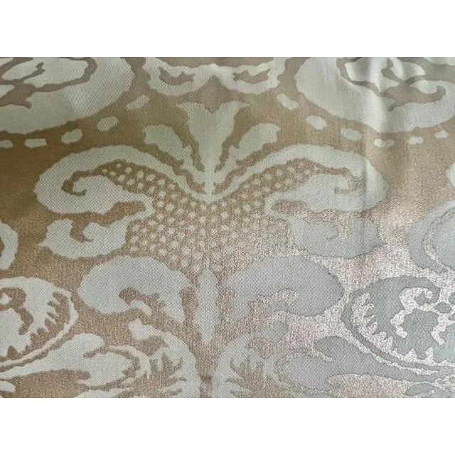 Early 21st Century Pair of Fortuny Gold & Soft Green Pillows For Sale - Image 5 of 6