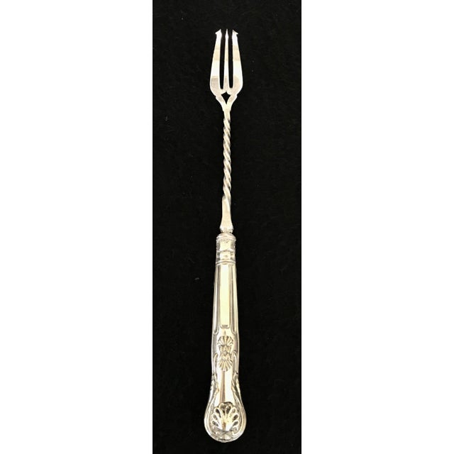 19th Century British Silver Pickle Fork or Hors d'Oeuvres Fork For Sale - Image 4 of 7