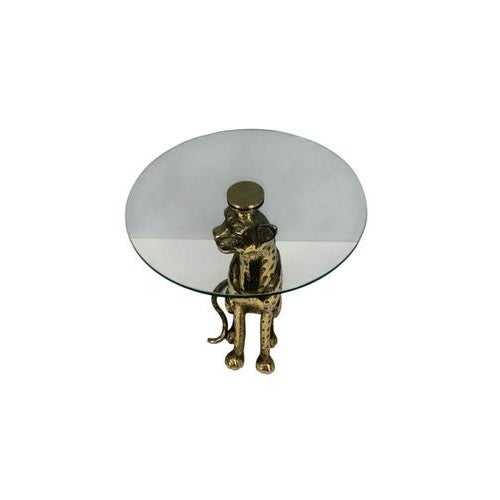 Hollywood Regency Leopard Side Table in Bronze For Sale - Image 5 of 8