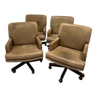 The Bright Chair Tangier Swivel Office Chairs - Set of 4 For Sale