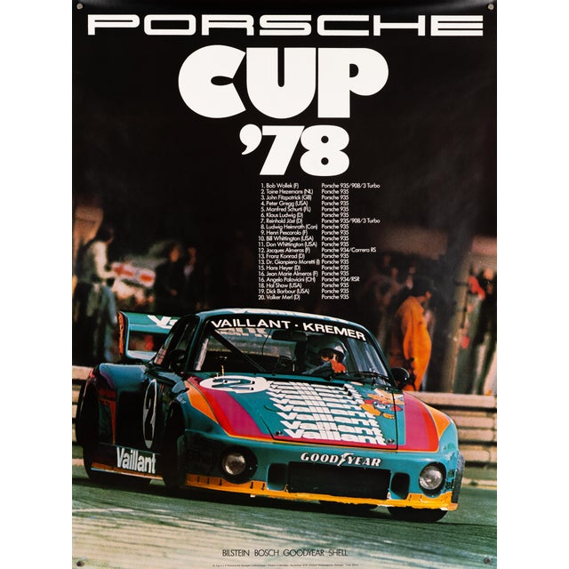 Porsche Cup 78 Poster from Advertising Agency Strenger, 1978 For Sale - Image 9 of 9