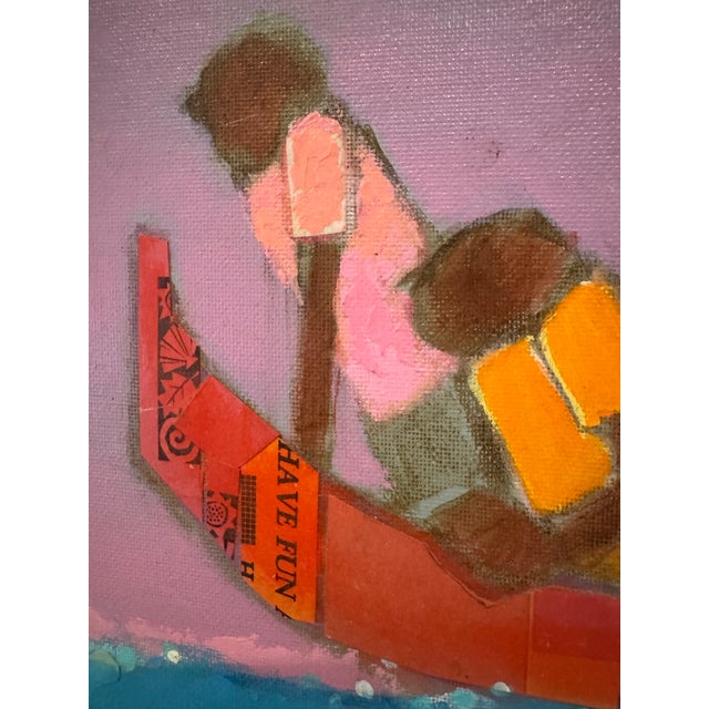 Whimsical Oil on Canvas Titled "Water Taxi" For Sale - Image 4 of 9