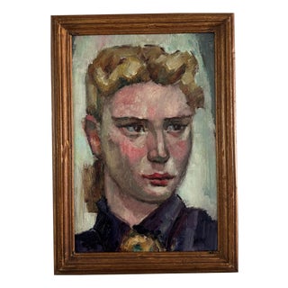 Rien Goené, Portrait, 1960s, Oil on Canvas, Framed For Sale