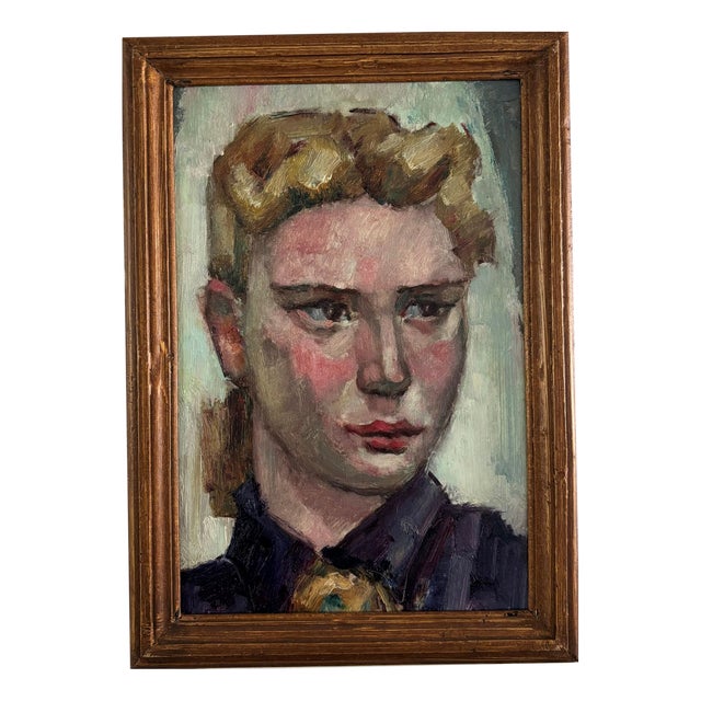 Rien Goené, Portrait, 1960s, Oil on Canvas, Framed For Sale