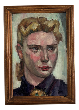 Rien Goené, Portrait, 1960s, Oil on Canvas, Framed