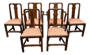 Late 19th Century George II Style Dining Chairs Set of 6 – 2 Armchairs 4 Side Chairs