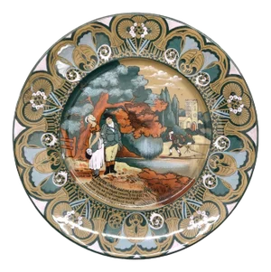 Early 1900s Pottery Buffalo Pottery Deldare "Dr Syntax" Plate