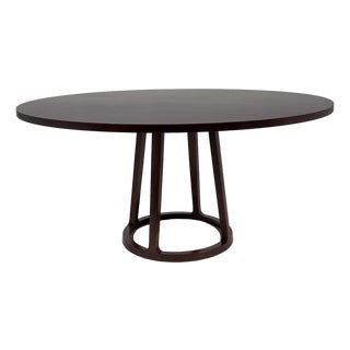 Baker 60" Oak Pedestal Dining Table For Sale
