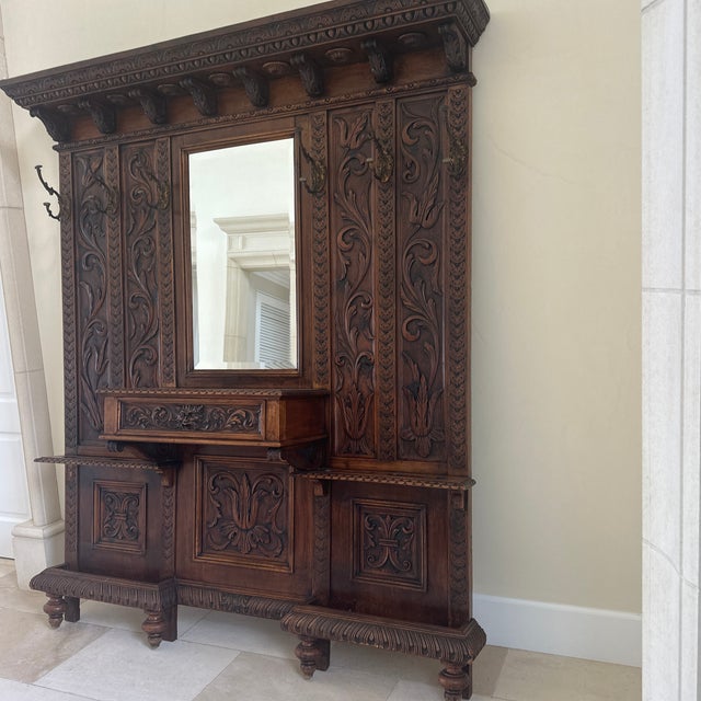 19th Century Antique Italian Hall Tree For Sale - Image 5 of 9