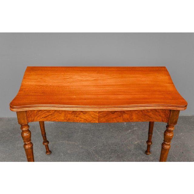 Antique Game Table or Console Table in Walnut, Late 19th Century For Sale - Image 14 of 18