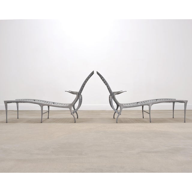 Late 20th Century Pair of Dan Johnson Brown Jordan Sol Y Luna Chaise Lounges For Sale - Image 5 of 18