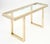 Romeo Rega signed console table made of brass and chromed steel. We love the square sectioned lines and the strong...