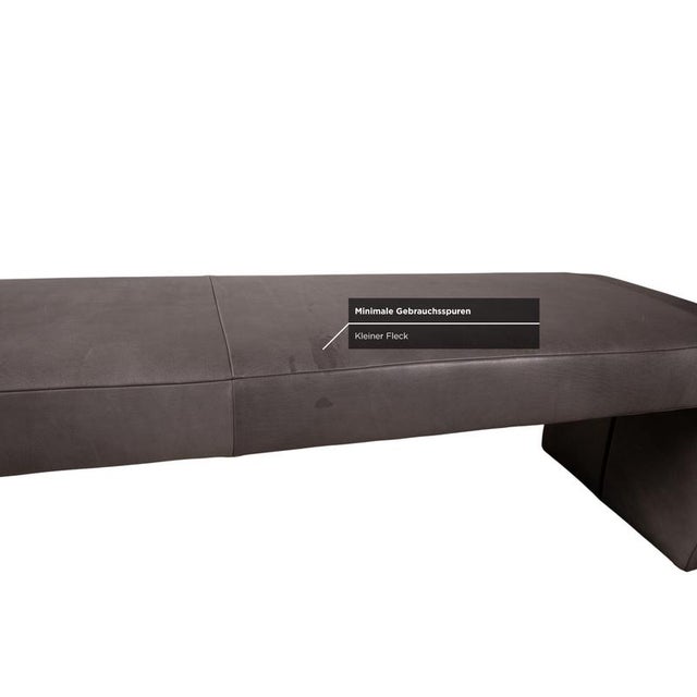 Grey Leather Bench from Koinor For Sale - Image 4 of 13