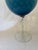 Mid 20th Century Empoli Italian Vintage Art Glass Bowl With Pedestal in Cerulean Ombré Blue For Sale - Image 5 of 5