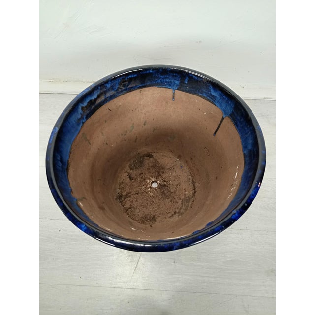 Blue Azure Blue Ceramic Pot Cover, 1950s For Sale - Image 8 of 10