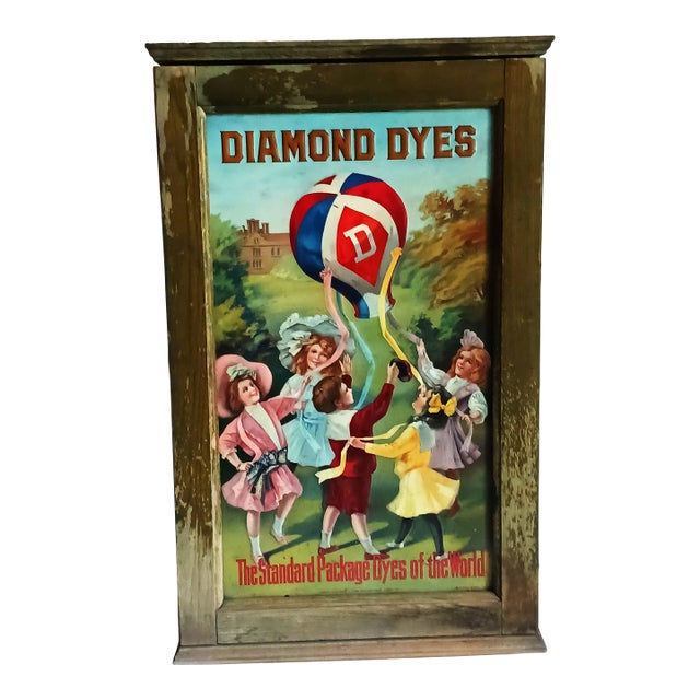 Early American country store cabinet, The graphics are chromolithography on embossed tin, that is areas of the design are...