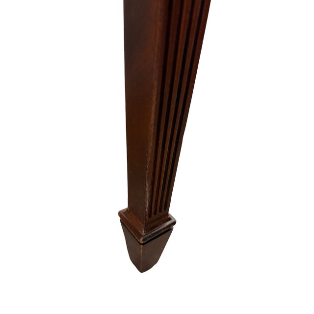 Late 20th Century Baker Furniture Historic Charleston Federal Style Carved Mahogany Shield Back Dining Chairs - A Set of 4 For Sale - Image 9 of 12