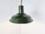 Vintage Industrial Pendant Light in Dark Green Enamel, 1960s For Sale - Image 9 of 9