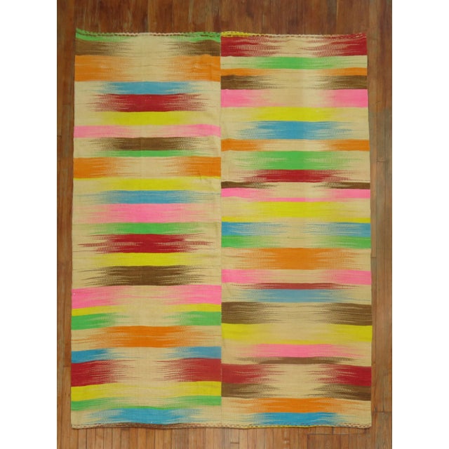 Retro Vintage Kilim, 6'9'' X 8'9'' For Sale - Image 11 of 11