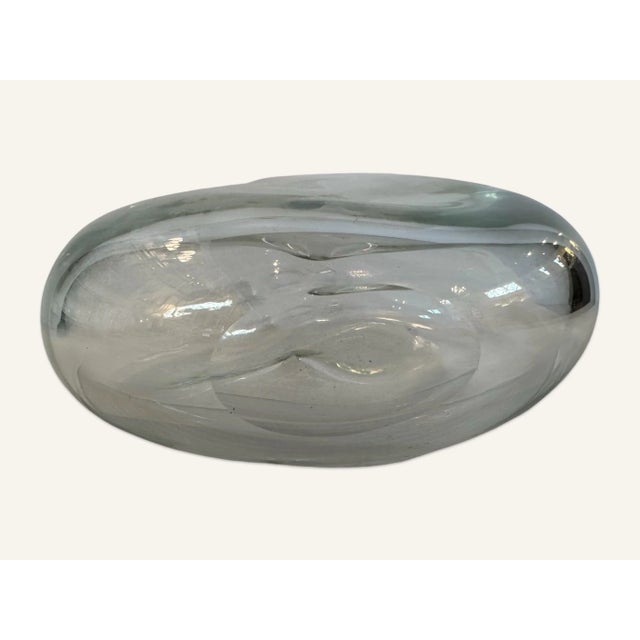 1980s 1980s Eva Zeisel Belly Button Clear Glass Vase For Sale - Image 5 of 6