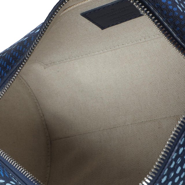 Blue Damier Heritage Canvas Soft Polochon PM For Sale - Image 8 of 8
